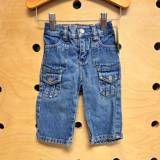 Denim Cotton Pocket Pants