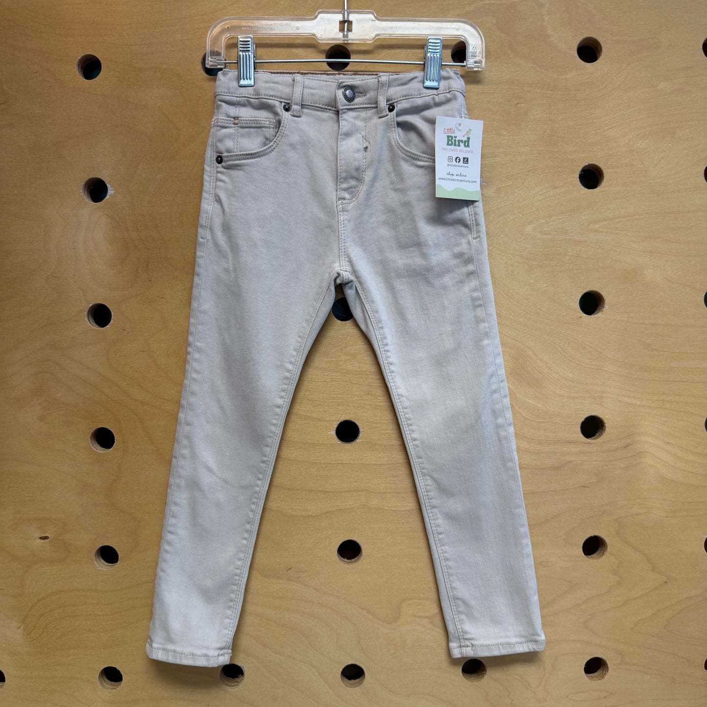 Grey Slim Denim Pants
