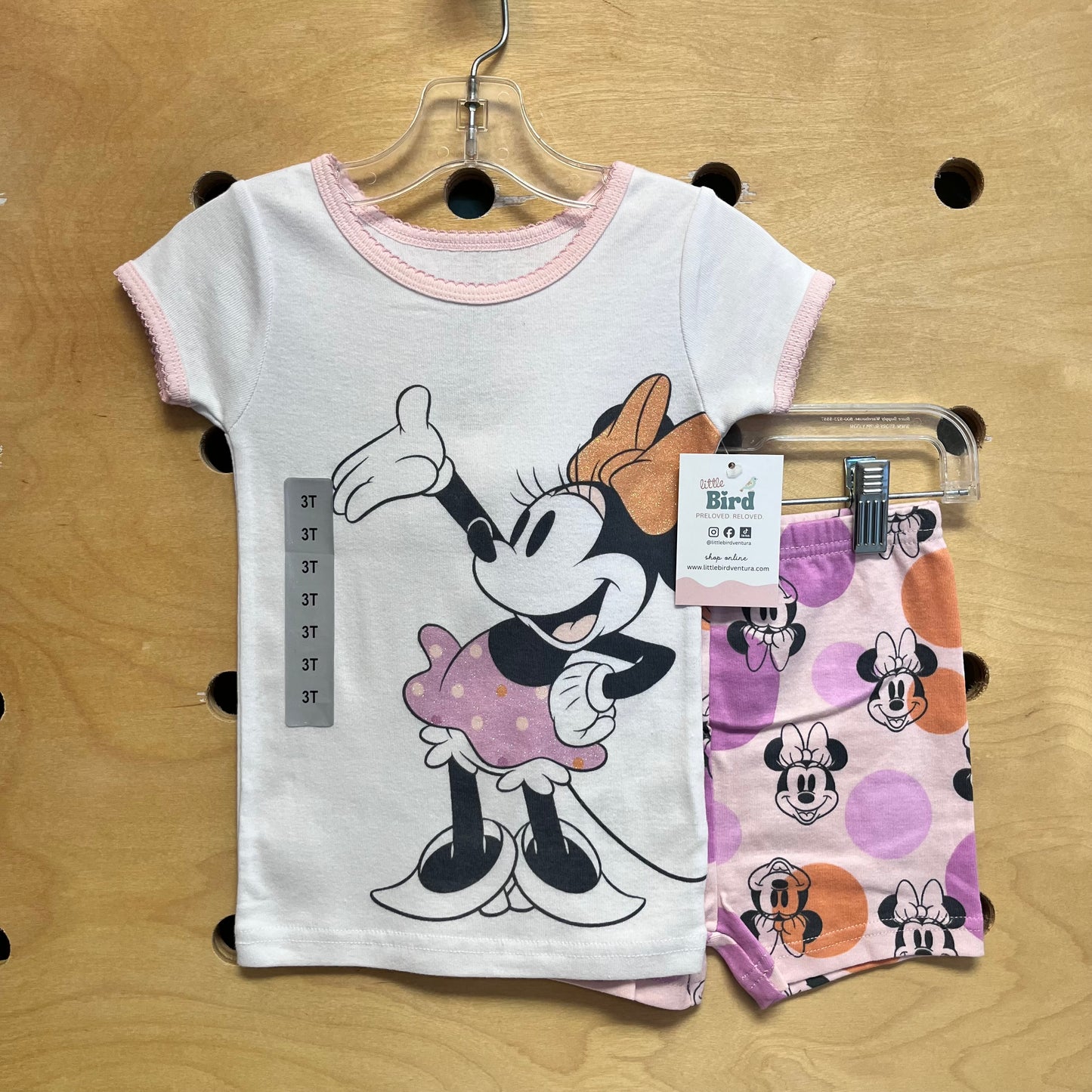 Pink & White Minnie Pajamas NEW!