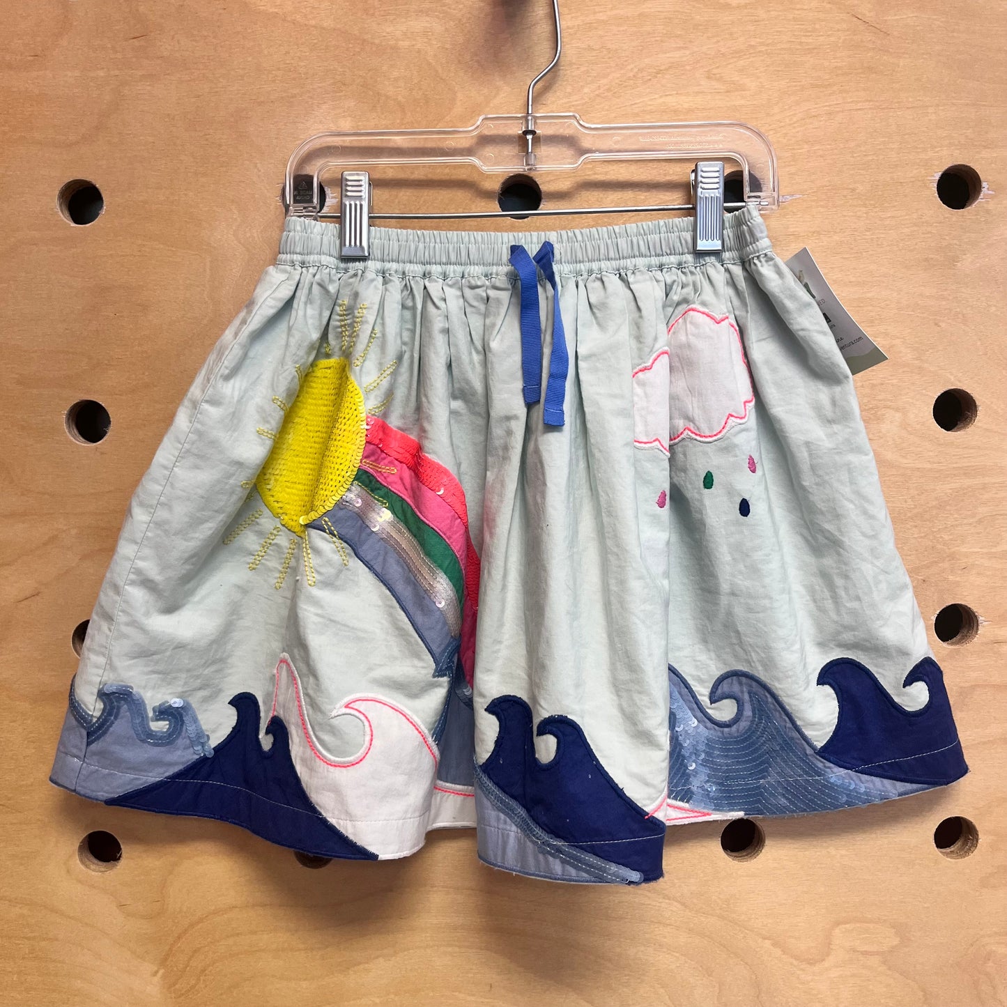 Blue Waves & Rainbow Skirt