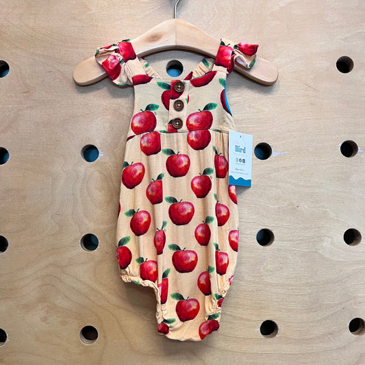 Tan Apples Bamboo Romper