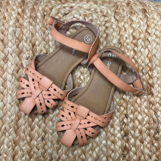 Tan Huarache Ankle Strap Sandals