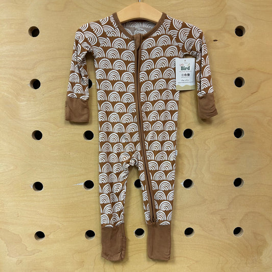 Brown Rainbows Bamboo Zippy