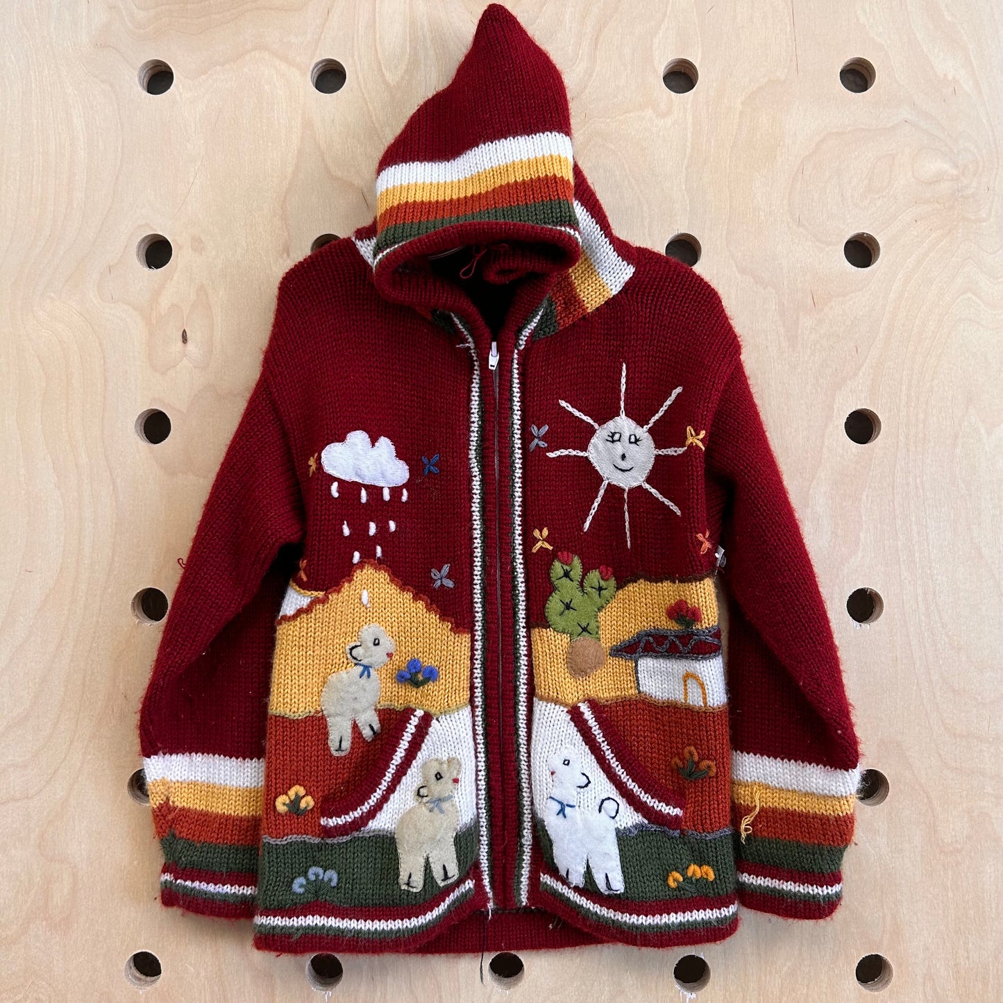Burgundy Peruvian Sweater