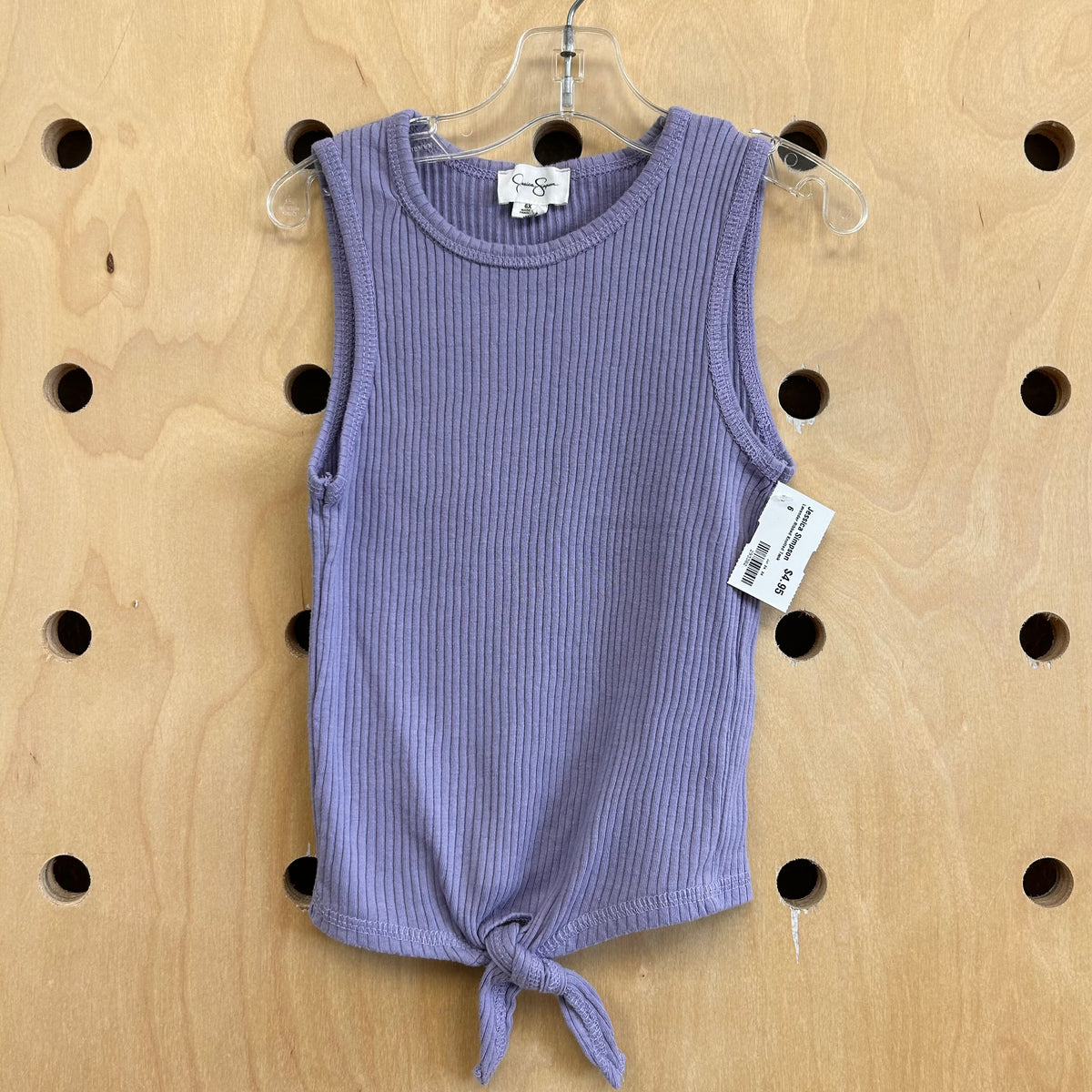 Lavender Ribbed Knotted Tank