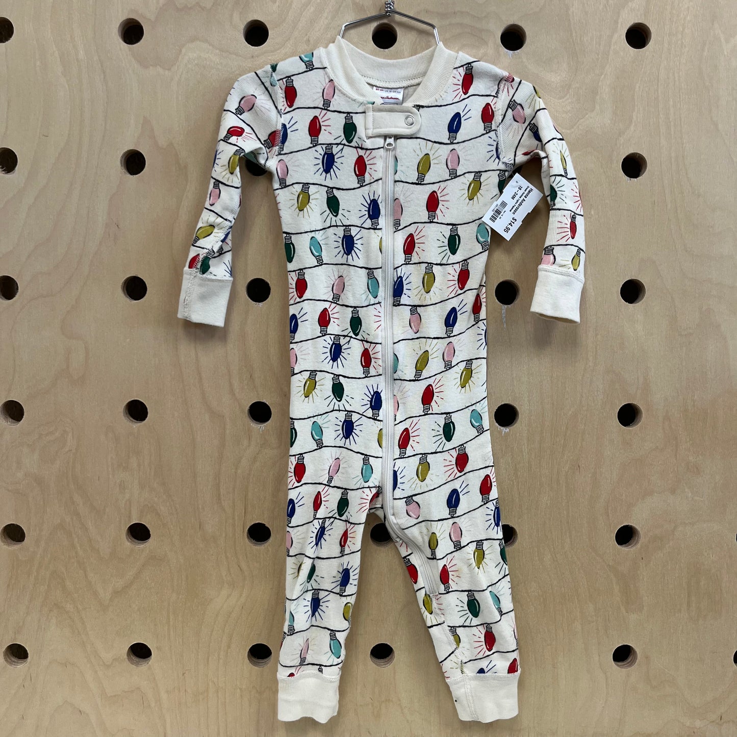 Cream Holiday Lights Pajamas