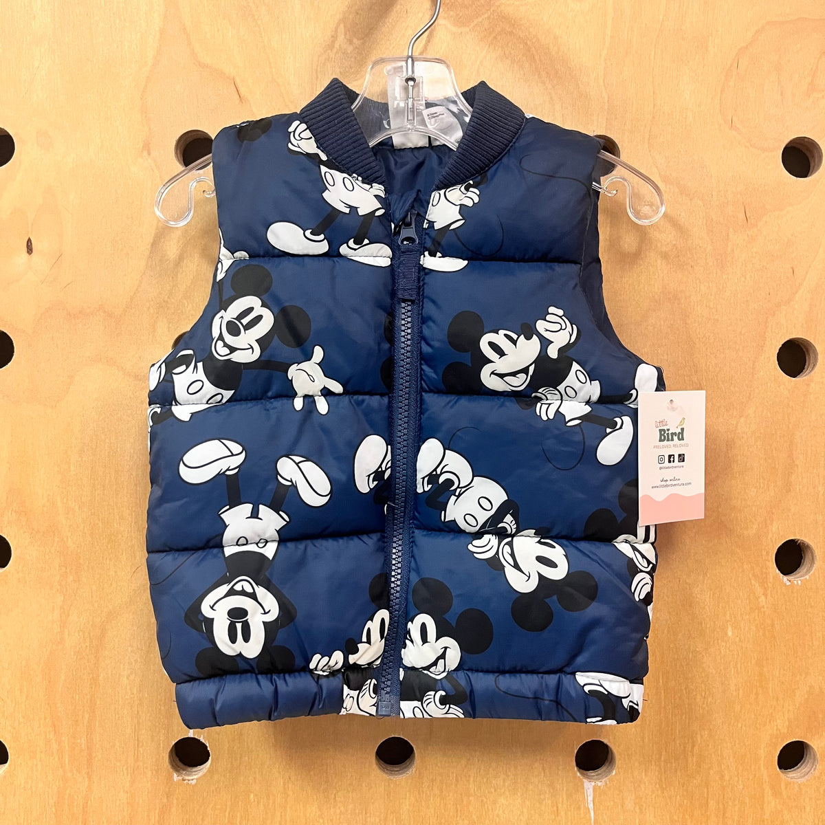 Navy Mickey Puff Vest