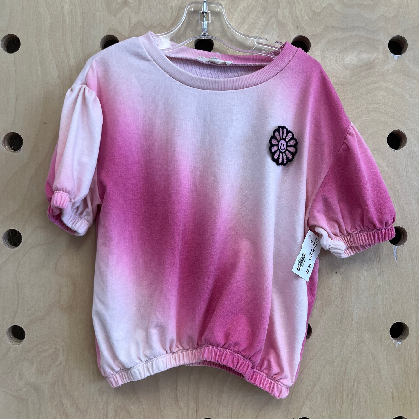 Pink Tie Dye Daisy Top