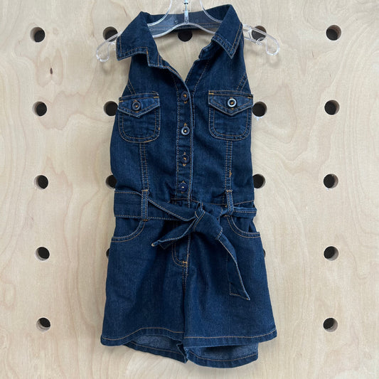 Denim Halter Romper