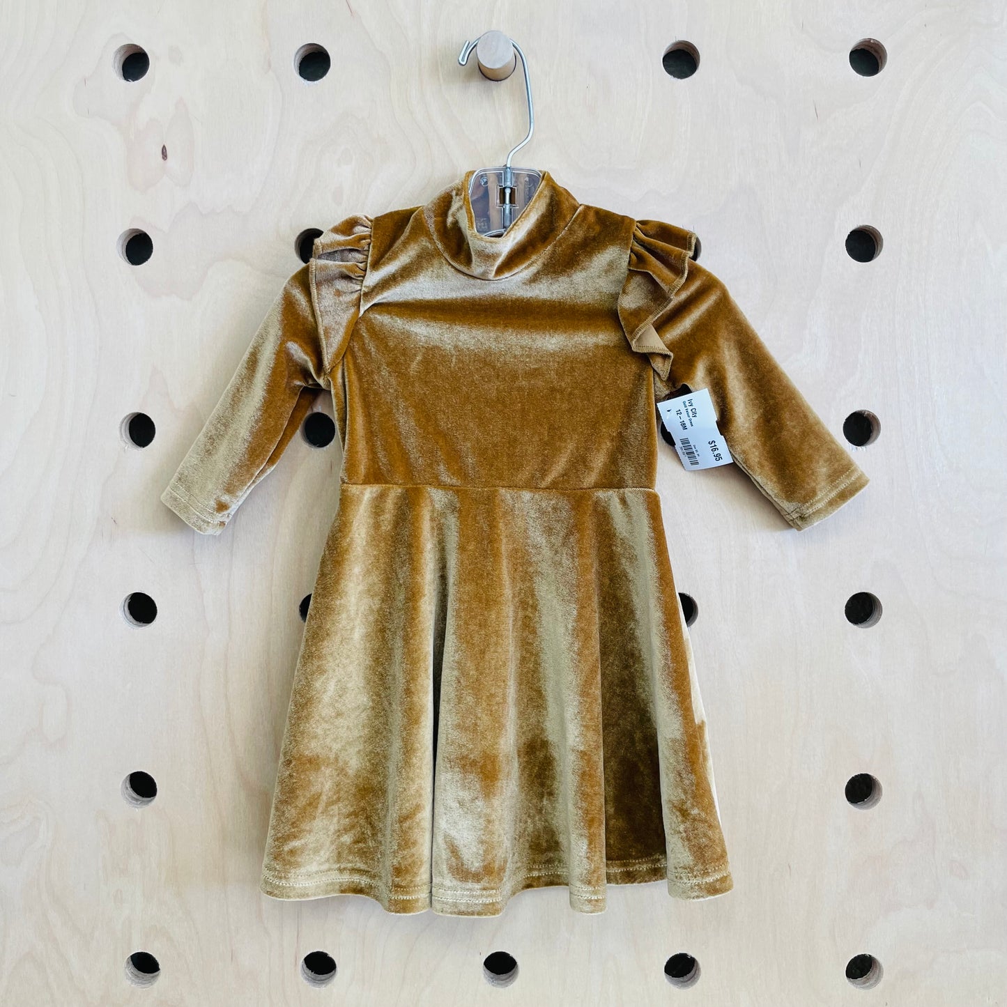 Gold Velour Dress