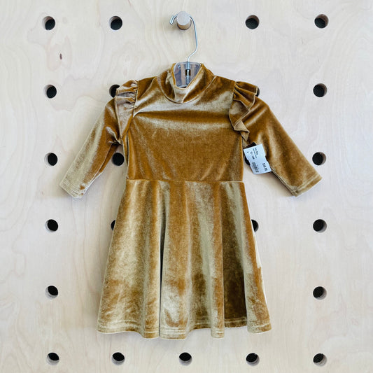 Gold Velour Dress