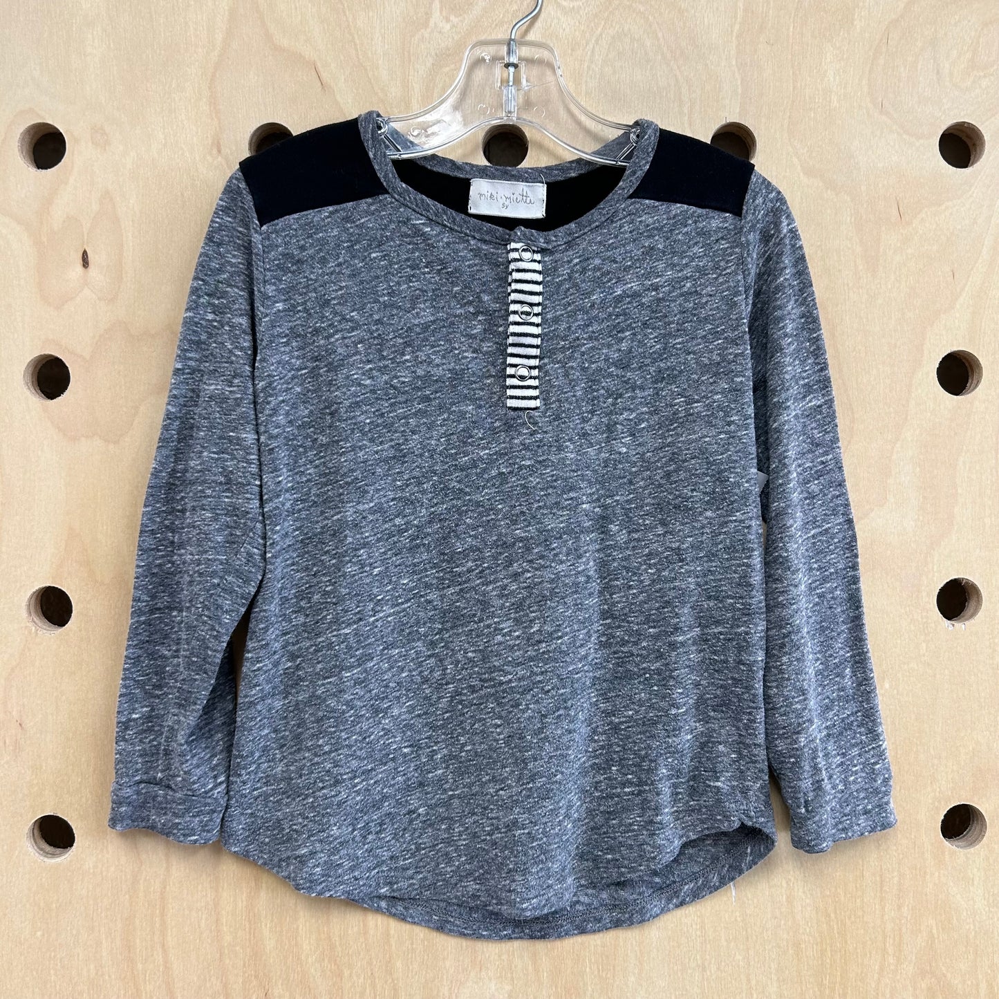 Heathered Grey LS Henley