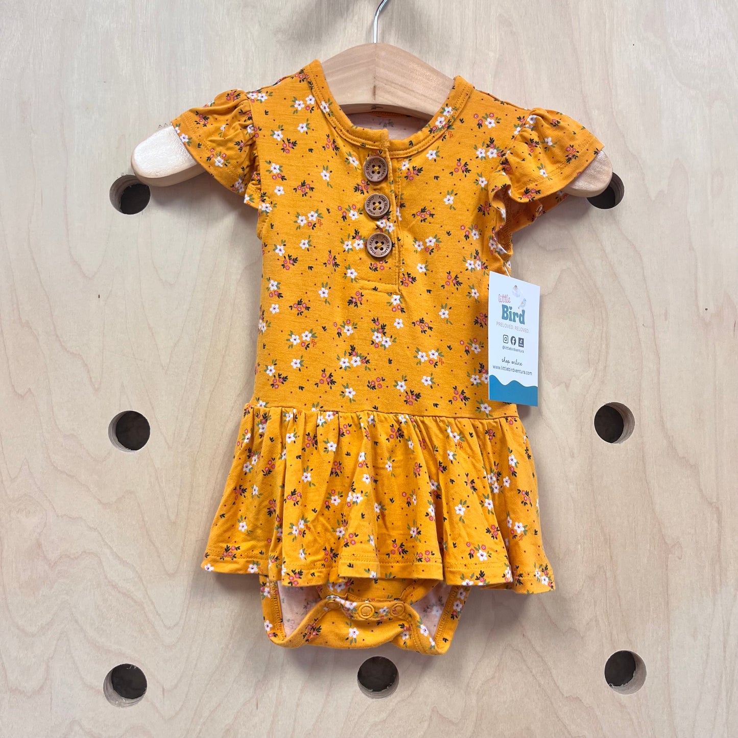 Marigold Floral Bamboo Romper