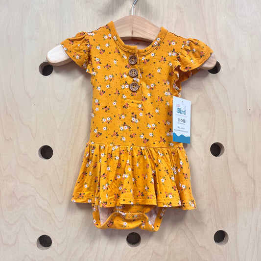 Marigold Floral Bamboo Romper