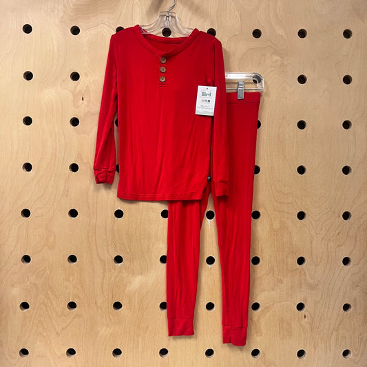 Red Henley Bamboo Pajamas