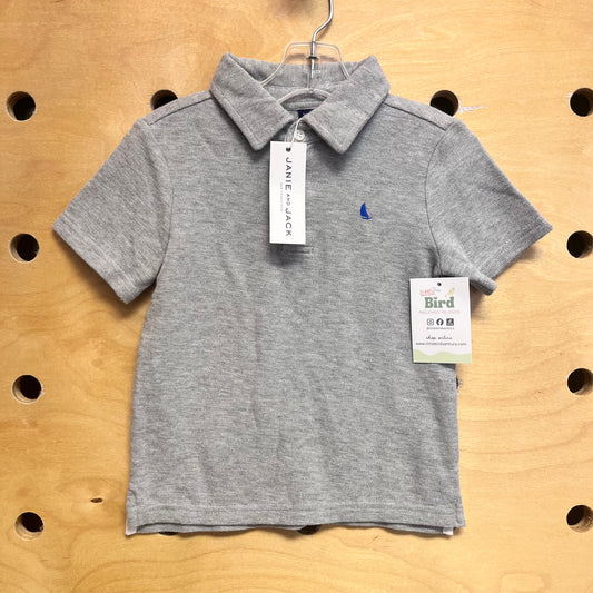 Grey Embroider Sailboat Polo NEW!