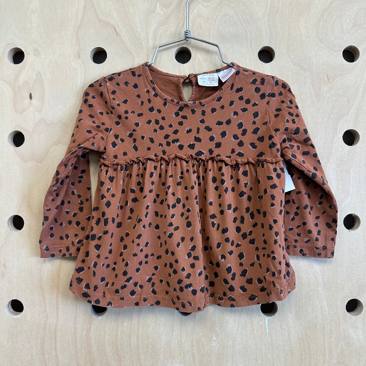 Brown Animal Print Top