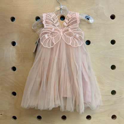 Pink Butterfly Tulle Dress