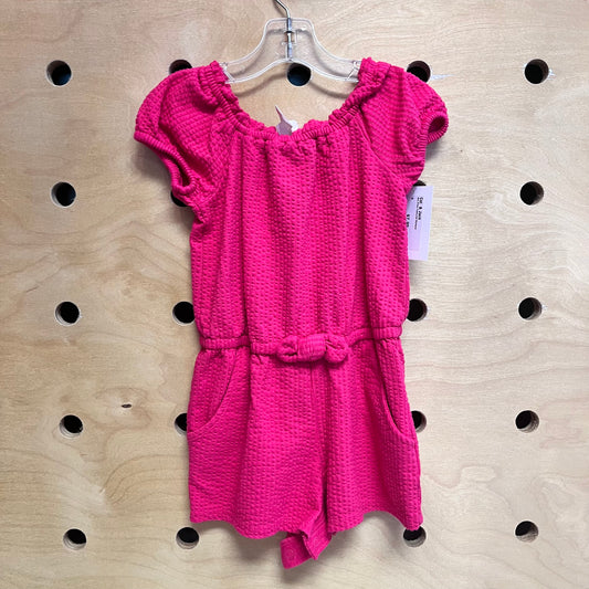 Hot Pink Textured Romper
