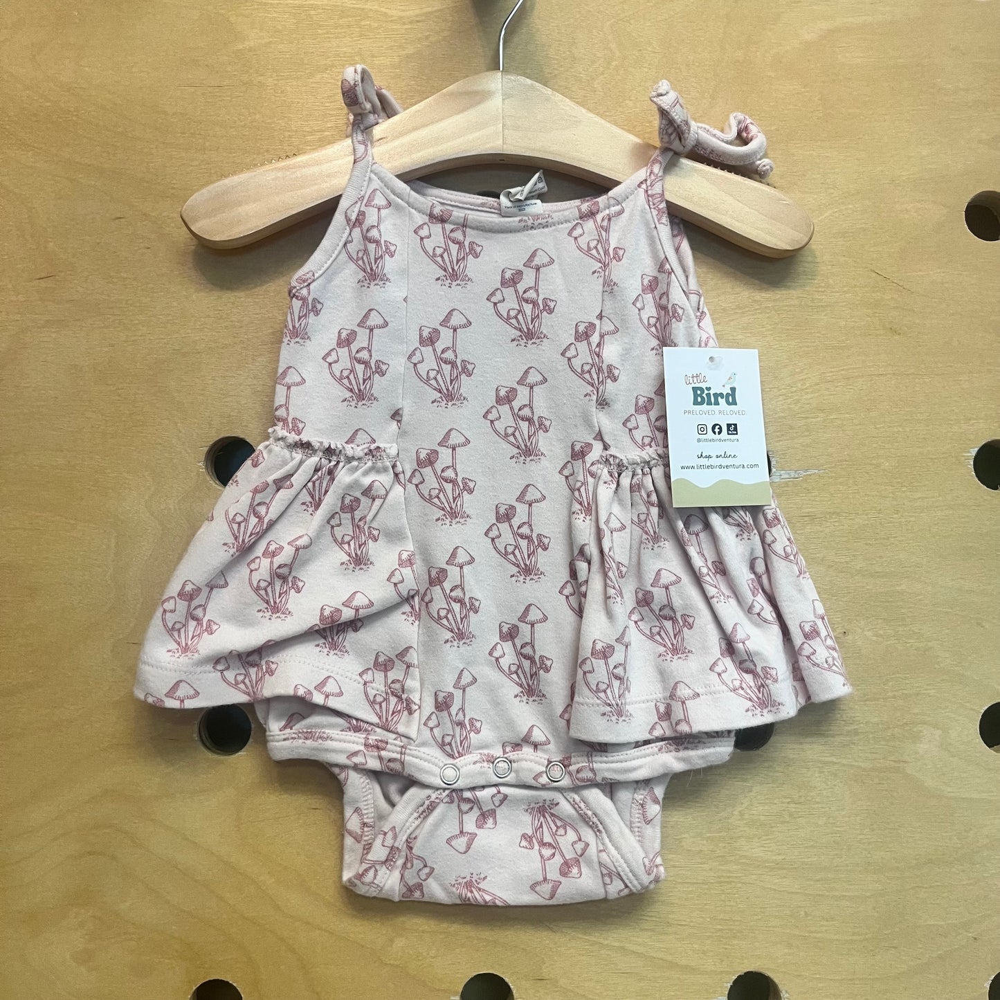 Organic Pink Mushrooms Romper