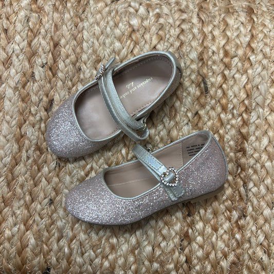 Pink Glitter Mary Jane Flats