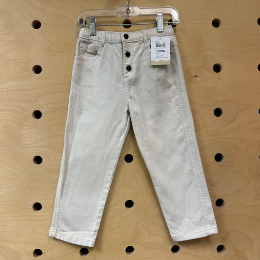 Cream Pull On Pants