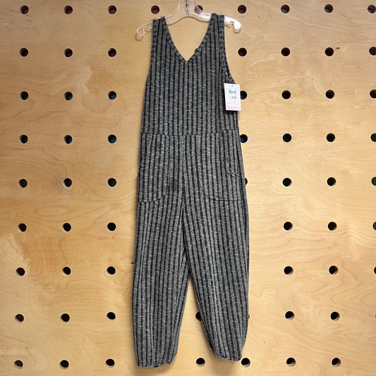 Grey Ribbed Pocket Romper