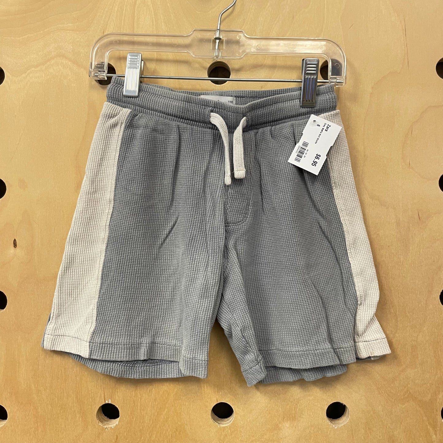 Grey Waffle Knit Shorts
