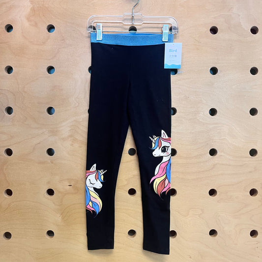 Black Sparkle Unicorn Leggings