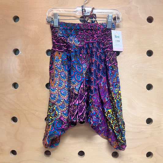 Purple Paisley Smocked Halter Romper