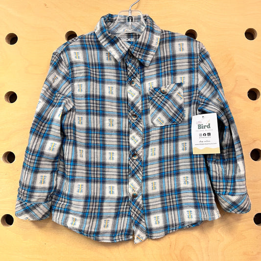 Blue/Grey Plaid Button Up
