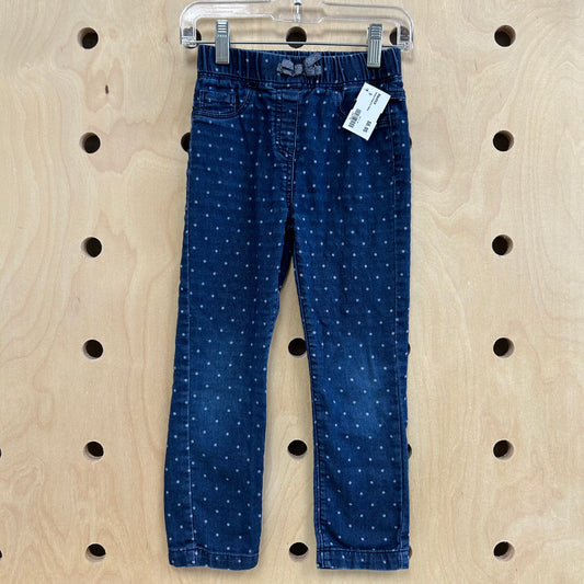 Denim Polka Dot Pants