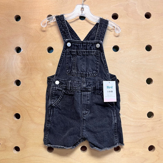 Black Denim Shortalls