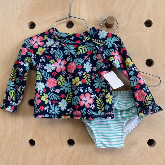 Blue Floral 2pc. Swimsuit