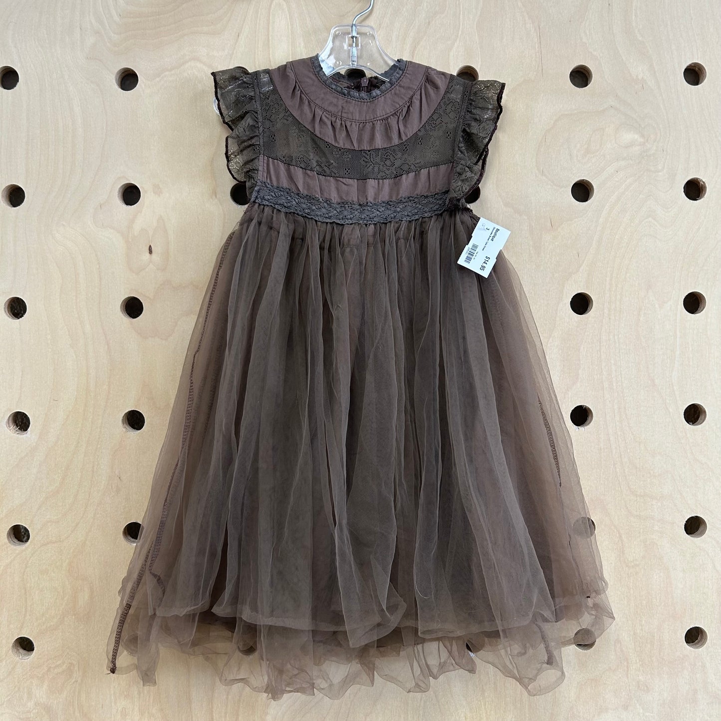 Chocolate Brown Tulle Dress