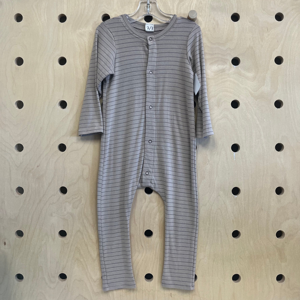 Tan Striped Romper