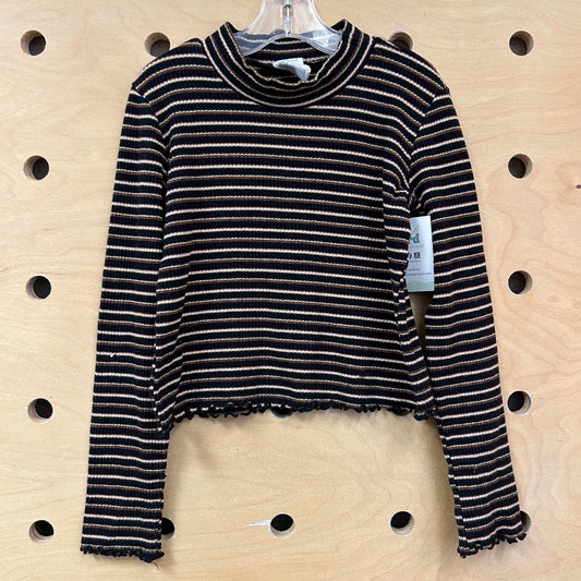 Black & Tan Ribbed Top