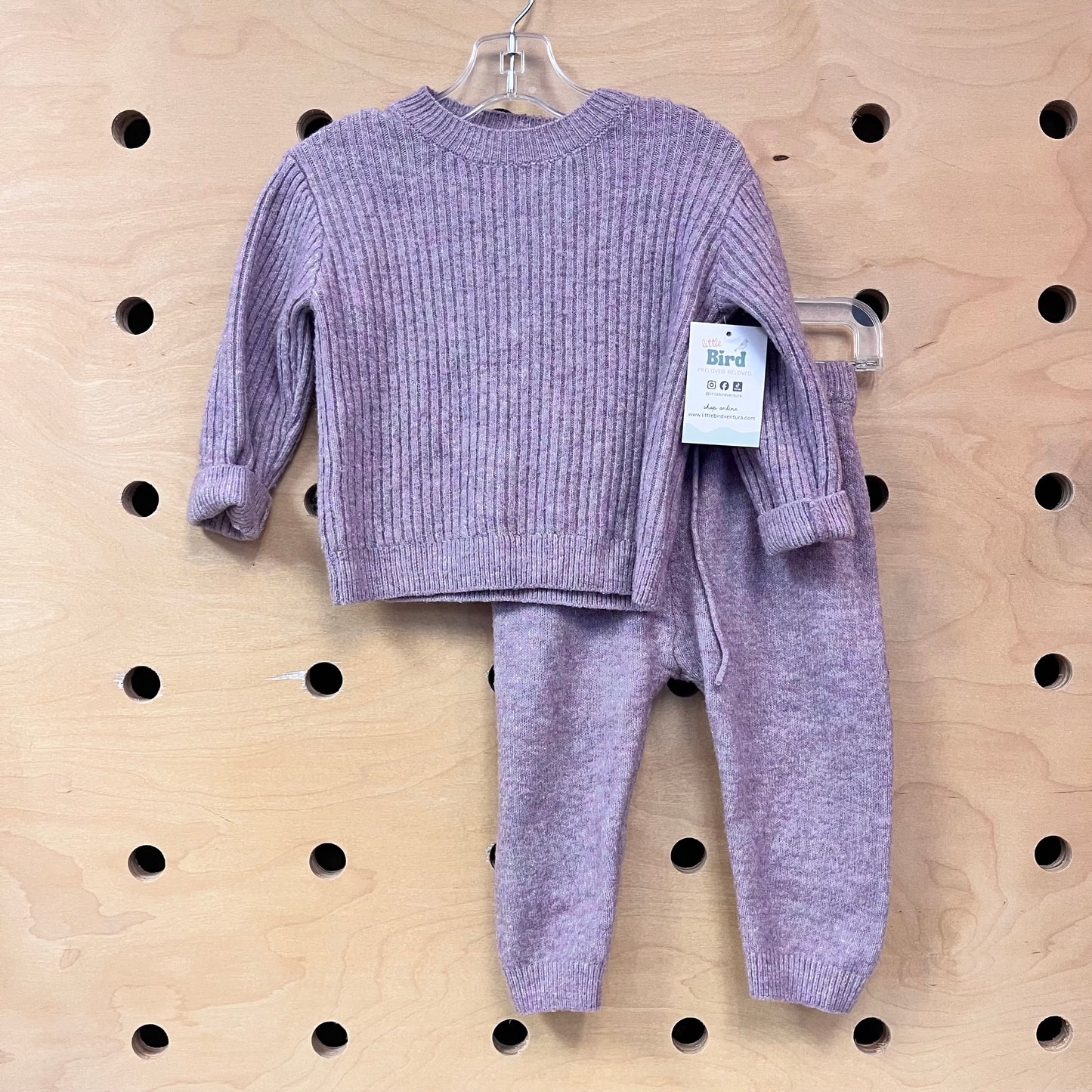Laveder Heather Knit Outfit