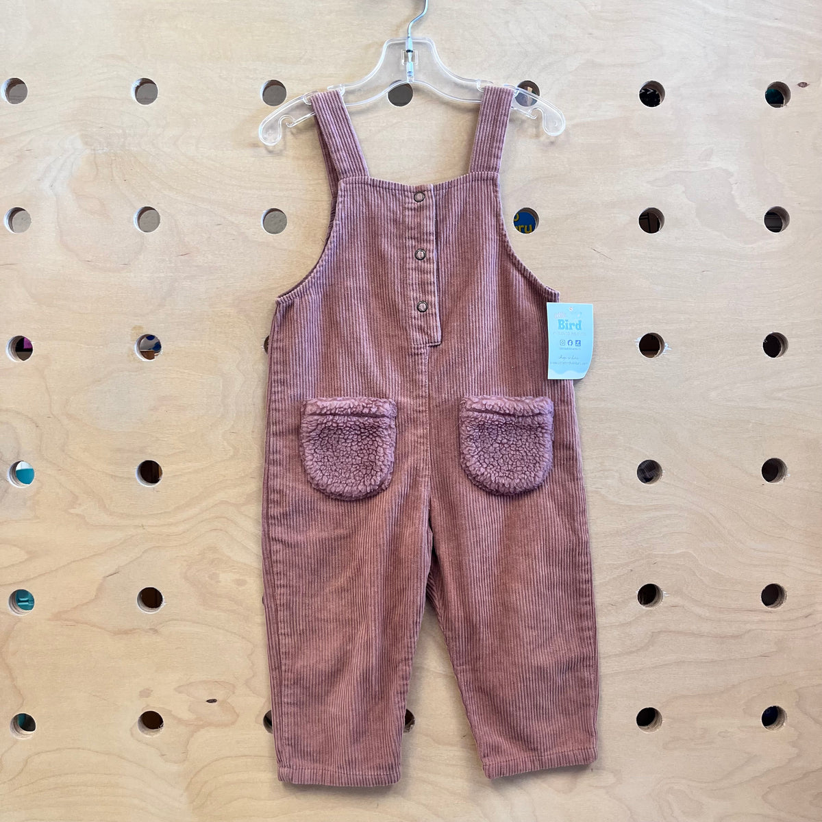 Brown Fuzzy Pocket Romper