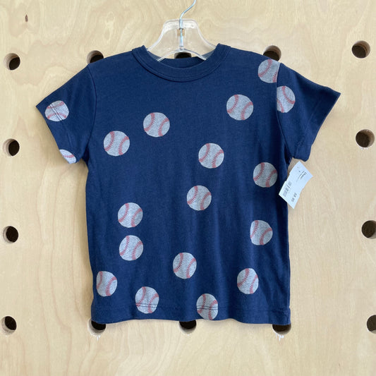 navy Baseballs Tee