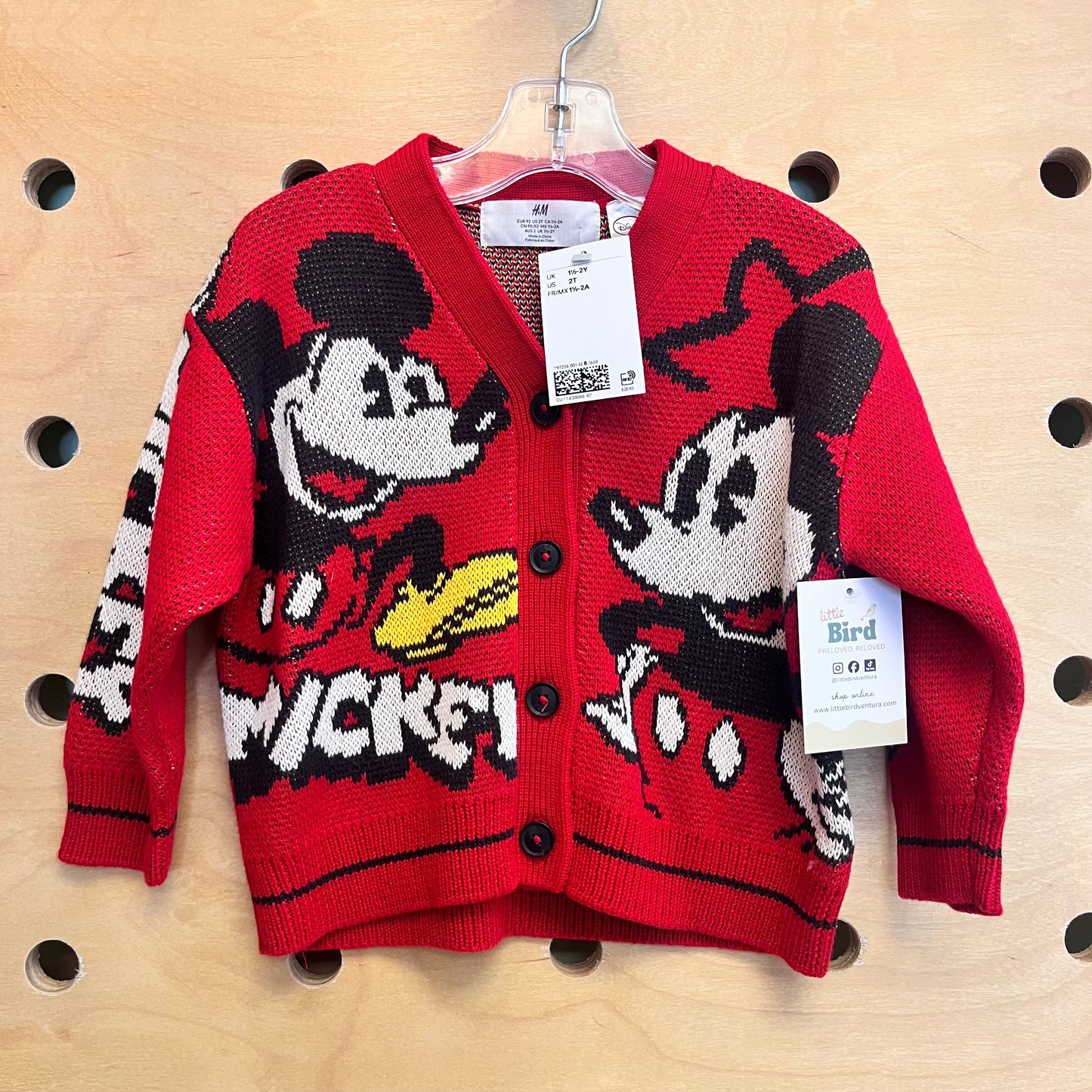 Red Mickey Cardigan NEW!