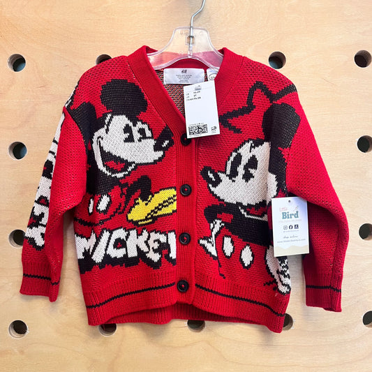 Red Mickey Cardigan NEW!