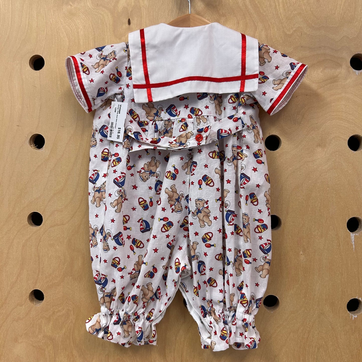 Vintage Teddy Bear Sailor Romper