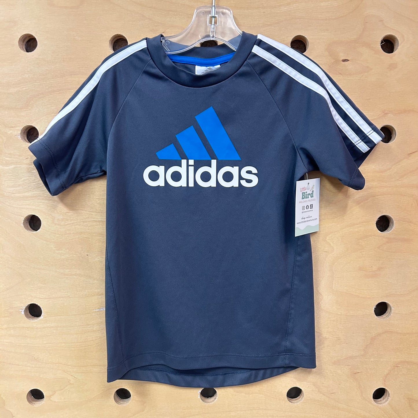 Grey & Blue Logo Active Tee