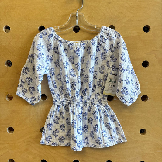 White/Blue Suns Gauze LS