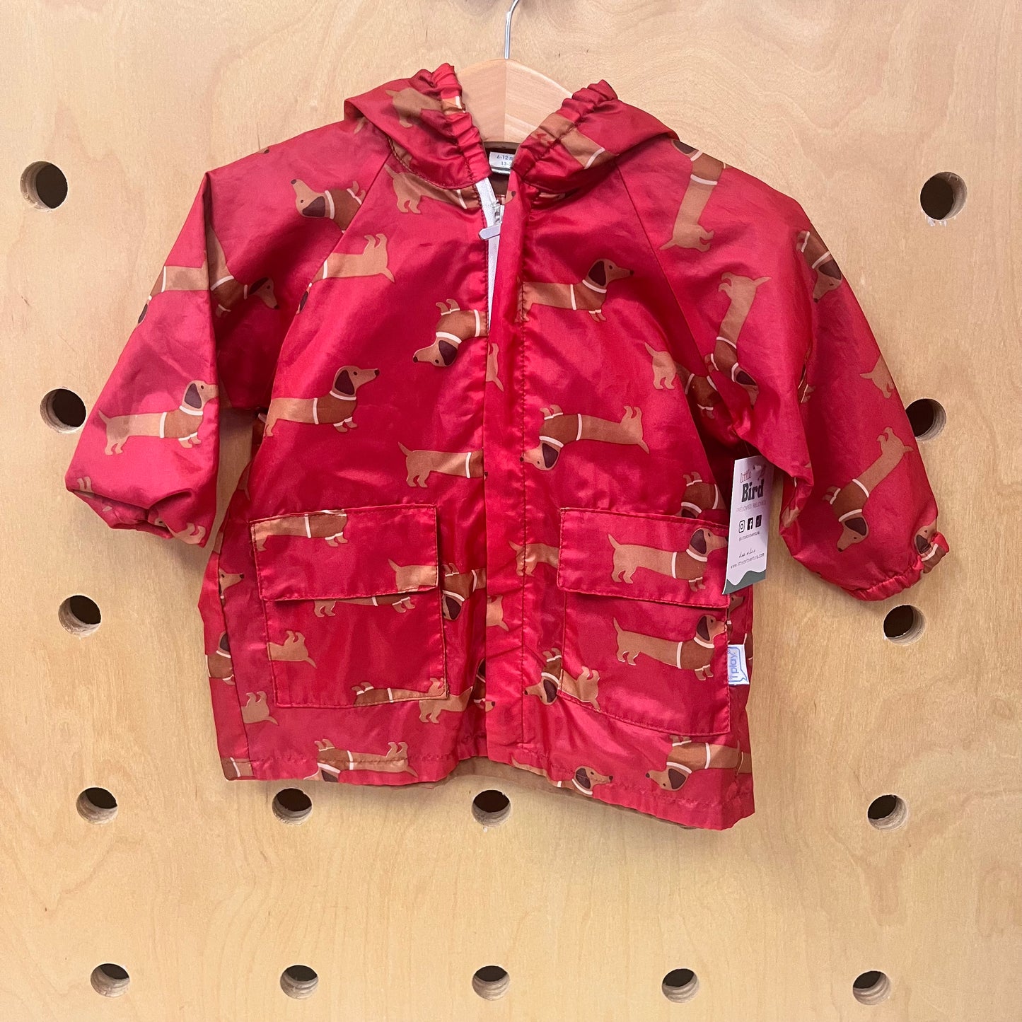 Red Dauschaund Rainshield Jacket