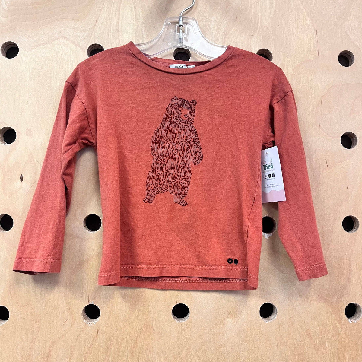 Organic Burnt Orange Bear LS