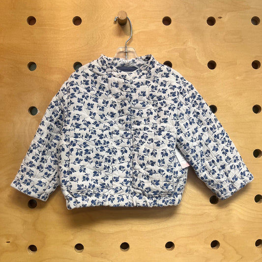 Blue/White Floral Quilt Jacket