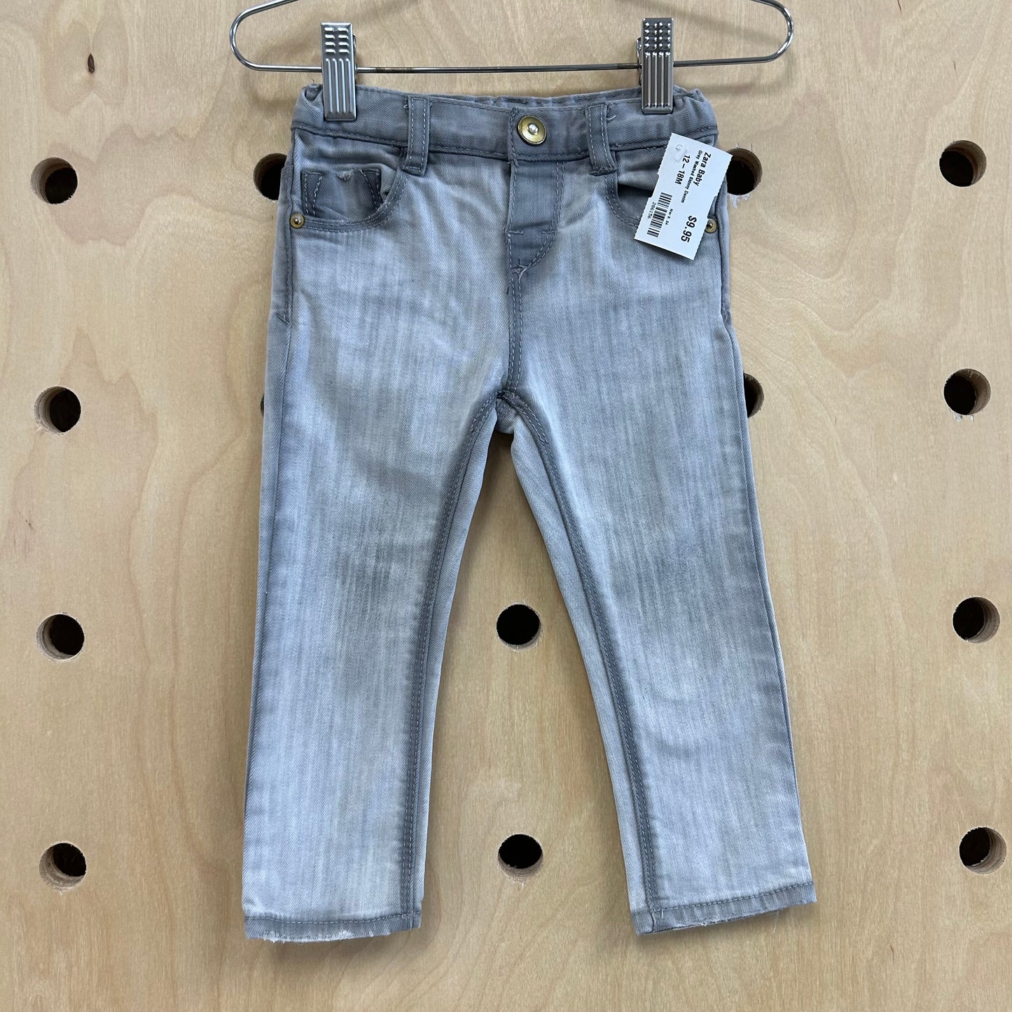 Grey Washed Skinny Denim