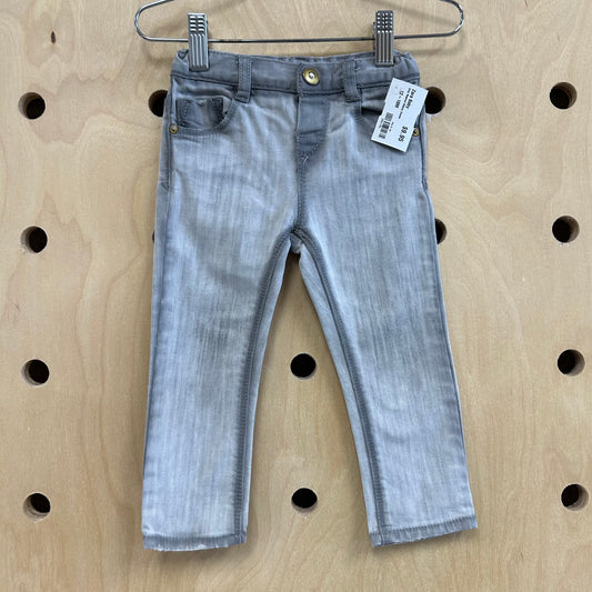 Grey Washed Skinny Denim